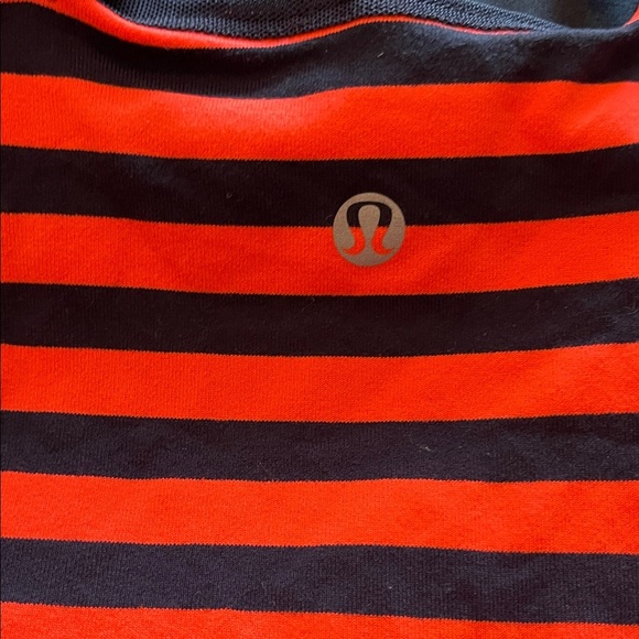 Lululemon size 10 workout tank navy and orange athletic running - Picture 3 of 5
